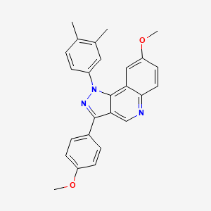 1-(3,4-dimethylphenyl)-8-methoxy-3-(4-methoxyphenyl)-1H-pyrazolo[4,3-c]quinoline