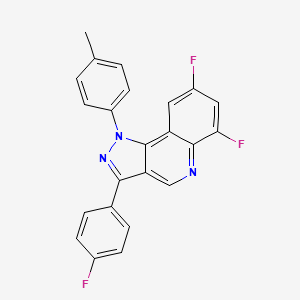molecular formula C23H14F3N3 B6509290 6,8-difluoro-3-(4-fluorophenyl)-1-(4-methylphenyl)-1H-pyrazolo[4,3-c]quinoline CAS No. 901021-43-0