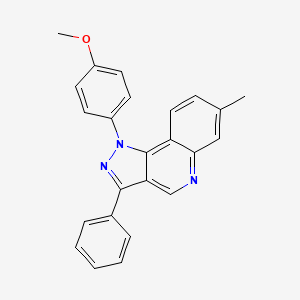 molecular formula C24H19N3O B6509311 1-(4-methoxyphenyl)-7-methyl-3-phenyl-1H-pyrazolo[4,3-c]quinoline CAS No. 901021-91-8