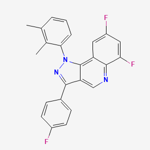molecular formula C24H16F3N3 B6509315 1-(2,3-dimethylphenyl)-6,8-difluoro-3-(4-fluorophenyl)-1H-pyrazolo[4,3-c]quinoline CAS No. 901004-21-5