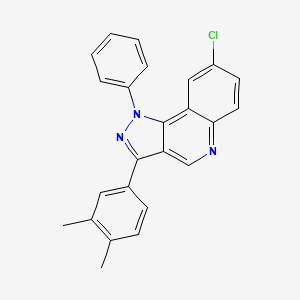 molecular formula C24H18ClN3 B6509326 8-chloro-3-(3,4-dimethylphenyl)-1-phenyl-1H-pyrazolo[4,3-c]quinoline CAS No. 901004-45-3