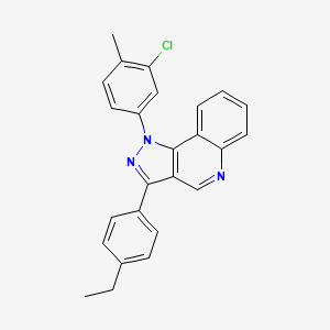 molecular formula C25H20ClN3 B6509342 1-(3-chloro-4-methylphenyl)-3-(4-ethylphenyl)-1H-pyrazolo[4,3-c]quinoline CAS No. 901004-71-5