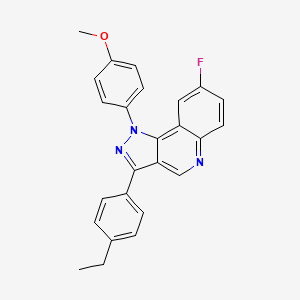 molecular formula C25H20FN3O B6509352 3-(4-ethylphenyl)-8-fluoro-1-(4-methoxyphenyl)-1H-pyrazolo[4,3-c]quinoline CAS No. 901004-97-5