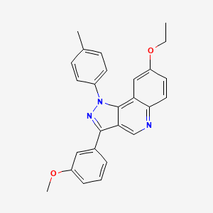 molecular formula C26H23N3O2 B6509356 8-ethoxy-3-(3-methoxyphenyl)-1-(4-methylphenyl)-1H-pyrazolo[4,3-c]quinoline CAS No. 901268-45-9