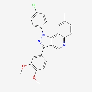 1-(4-chlorophenyl)-3-(3,4-dimethoxyphenyl)-8-methyl-1H-pyrazolo[4,3-c]quinoline