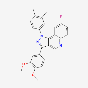 molecular formula C26H22FN3O2 B6509391 3-(3,4-dimethoxyphenyl)-1-(3,4-dimethylphenyl)-8-fluoro-1H-pyrazolo[4,3-c]quinoline CAS No. 901268-88-0