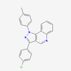 molecular formula C23H16ClN3 B6509415 3-(4-chlorophenyl)-1-(4-methylphenyl)-1H-pyrazolo[4,3-c]quinoline CAS No. 901006-33-5
