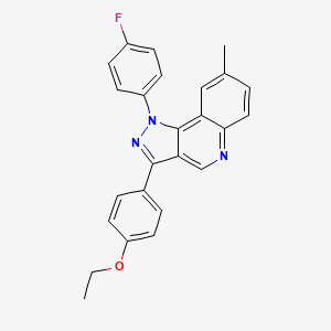 molecular formula C25H20FN3O B6509435 3-(4-ethoxyphenyl)-1-(4-fluorophenyl)-8-methyl-1H-pyrazolo[4,3-c]quinoline CAS No. 901229-38-7
