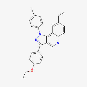 molecular formula C27H25N3O B6509436 3-(4-ethoxyphenyl)-8-ethyl-1-(4-methylphenyl)-1H-pyrazolo[4,3-c]quinoline CAS No. 901229-60-5