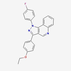 molecular formula C24H18FN3O B6509437 3-(4-ethoxyphenyl)-1-(4-fluorophenyl)-1H-pyrazolo[4,3-c]quinoline CAS No. 901030-84-0