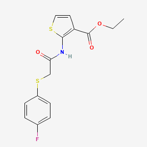 molecular formula C15H14FNO3S2 B6509509 ethyl 2-{2-[(4-fluorophenyl)sulfanyl]acetamido}thiophene-3-carboxylate CAS No. 896348-57-5