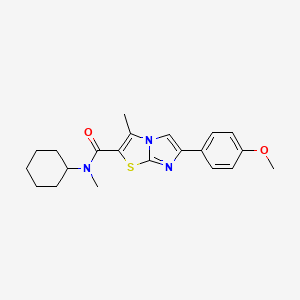 N-cyclohexyl-6-(4-methoxyphenyl)-N,3-dimethylimidazo[2,1-b][1,3]thiazole-2-carboxamide