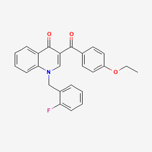 molecular formula C25H20FNO3 B6509612 3-(4-ethoxybenzoyl)-1-[(2-fluorophenyl)methyl]-1,4-dihydroquinolin-4-one CAS No. 904450-74-4