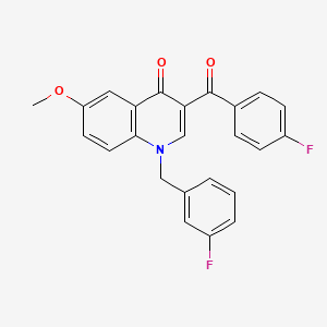 molecular formula C24H17F2NO3 B6509628 3-(4-fluorobenzoyl)-1-[(3-fluorophenyl)methyl]-6-methoxy-1,4-dihydroquinolin-4-one CAS No. 904433-30-3