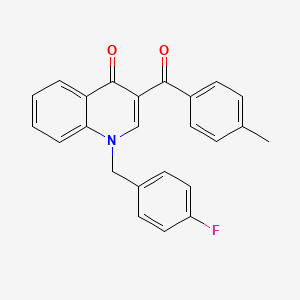 1-[(4-fluorophenyl)methyl]-3-(4-methylbenzoyl)-1,4-dihydroquinolin-4-one