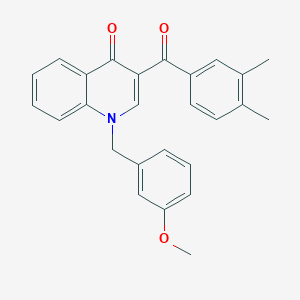 molecular formula C26H23NO3 B6509658 3-(3,4-dimethylbenzoyl)-1-[(3-methoxyphenyl)methyl]-1,4-dihydroquinolin-4-one CAS No. 904451-42-9