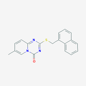 molecular formula C19H15N3OS B6509674 7-methyl-2-{[(naphthalen-1-yl)methyl]sulfanyl}-4H-pyrido[1,2-a][1,3,5]triazin-4-one CAS No. 896324-04-2