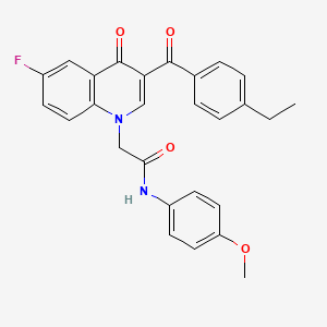 molecular formula C27H23FN2O4 B6509744 2-[3-(4-ethylbenzoyl)-6-fluoro-4-oxo-1,4-dihydroquinolin-1-yl]-N-(4-methoxyphenyl)acetamide CAS No. 902515-08-6