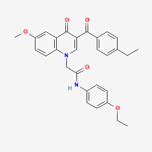 molecular formula C29H28N2O5 B6509747 N-(4-ethoxyphenyl)-2-[3-(4-ethylbenzoyl)-6-methoxy-4-oxo-1,4-dihydroquinolin-1-yl]acetamide CAS No. 902292-48-2
