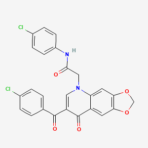 2-[7-(4-chlorobenzoyl)-8-oxo-2H,5H,8H-[1,3]dioxolo[4,5-g]quinolin-5-yl]-N-(4-chlorophenyl)acetamide