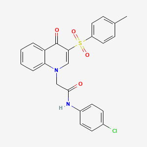 molecular formula C24H19ClN2O4S B6509776 N-(4-chlorophenyl)-2-[3-(4-methylbenzenesulfonyl)-4-oxo-1,4-dihydroquinolin-1-yl]acetamide CAS No. 902521-02-2