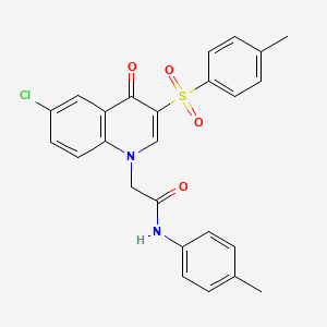 2-[6-chloro-3-(4-methylbenzenesulfonyl)-4-oxo-1,4-dihydroquinolin-1-yl]-N-(4-methylphenyl)acetamide