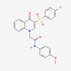 molecular formula C24H19ClN2O5S B6509858 2-[3-(4-chlorobenzenesulfonyl)-4-oxo-1,4-dihydroquinolin-1-yl]-N-(4-methoxyphenyl)acetamide CAS No. 902278-54-0