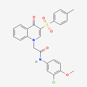 N-(3-chloro-4-methoxyphenyl)-2-[3-(4-methylbenzenesulfonyl)-4-oxo-1,4-dihydroquinolin-1-yl]acetamide