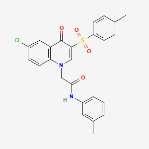 2-[6-chloro-3-(4-methylbenzenesulfonyl)-4-oxo-1,4-dihydroquinolin-1-yl]-N-(3-methylphenyl)acetamide