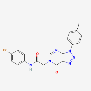 molecular formula C19H15BrN6O2 B6509926 N-(4-bromophenyl)-2-[3-(4-methylphenyl)-7-oxo-3H,6H,7H-[1,2,3]triazolo[4,5-d]pyrimidin-6-yl]acetamide CAS No. 863018-95-5