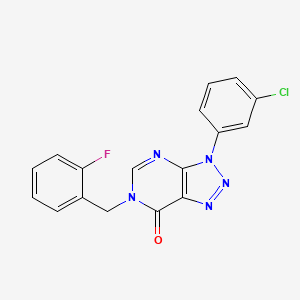 molecular formula C17H11ClFN5O B6509949 3-(3-chlorophenyl)-6-[(2-fluorophenyl)methyl]-3H,6H,7H-[1,2,3]triazolo[4,5-d]pyrimidin-7-one CAS No. 847385-10-8