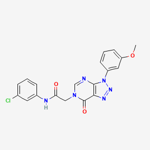 molecular formula C19H15ClN6O3 B6509953 N-(3-chlorophenyl)-2-[3-(3-methoxyphenyl)-7-oxo-3H,6H,7H-[1,2,3]triazolo[4,5-d]pyrimidin-6-yl]acetamide CAS No. 847385-53-9