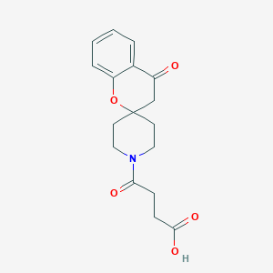 4-oxo-4-{4-oxo-3,4-dihydrospiro[1-benzopyran-2,4'-piperidine]-1'-yl}butanoic acid