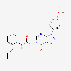 molecular formula C21H20N6O4 B6509977 N-(2-ethoxyphenyl)-2-[3-(4-methoxyphenyl)-7-oxo-3H,6H,7H-[1,2,3]triazolo[4,5-d]pyrimidin-6-yl]acetamide CAS No. 847386-95-2