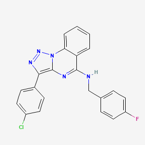molecular formula C22H15ClFN5 B6509988 3-(4-chlorophenyl)-N-[(4-fluorophenyl)methyl]-[1,2,3]triazolo[1,5-a]quinazolin-5-amine CAS No. 902482-56-8