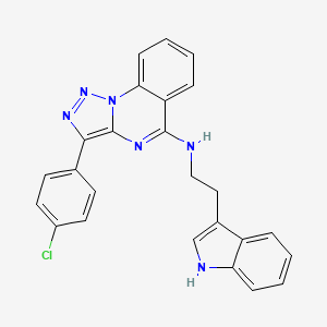 molecular formula C25H19ClN6 B6509996 3-(4-chlorophenyl)-N-[2-(1H-indol-3-yl)ethyl]-[1,2,3]triazolo[1,5-a]quinazolin-5-amine CAS No. 902482-66-0