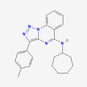 N-cycloheptyl-3-(4-methylphenyl)-[1,2,3]triazolo[1,5-a]quinazolin-5-amine