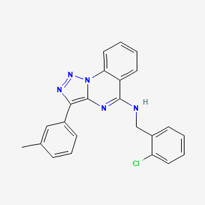 molecular formula C23H18ClN5 B6510005 N-[(2-chlorophenyl)methyl]-3-(3-methylphenyl)-[1,2,3]triazolo[1,5-a]quinazolin-5-amine CAS No. 902483-56-1