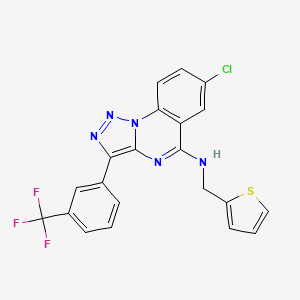 7-chloro-N-[(thiophen-2-yl)methyl]-3-[3-(trifluoromethyl)phenyl]-[1,2,3]triazolo[1,5-a]quinazolin-5-amine