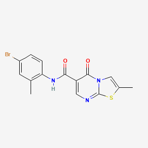 molecular formula C15H12BrN3O2S B6510051 N-(4-bromo-2-methylphenyl)-2-methyl-5-oxo-5H-[1,3]thiazolo[3,2-a]pyrimidine-6-carboxamide CAS No. 896341-11-0