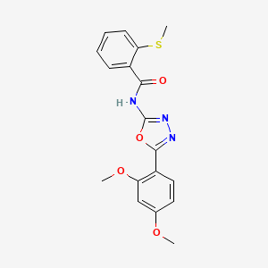 N-[5-(2,4-dimethoxyphenyl)-1,3,4-oxadiazol-2-yl]-2-(methylsulfanyl)benzamide