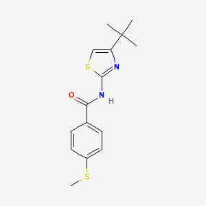 molecular formula C15H18N2OS2 B6510169 N-(4-tert-butyl-1,3-thiazol-2-yl)-4-(methylsulfanyl)benzamide CAS No. 896350-57-5