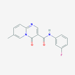 molecular formula C16H12FN3O2 B6510240 N-(3-fluorophenyl)-7-methyl-4-oxo-4H-pyrido[1,2-a]pyrimidine-3-carboxamide CAS No. 877649-61-1