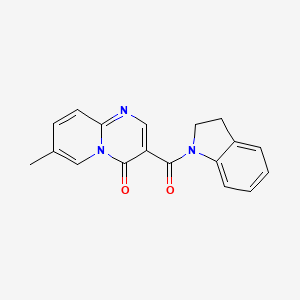 molecular formula C18H15N3O2 B6510258 3-(2,3-dihydro-1H-indole-1-carbonyl)-7-methyl-4H-pyrido[1,2-a]pyrimidin-4-one CAS No. 877650-35-6