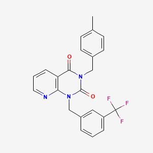 molecular formula C23H18F3N3O2 B6510301 3-[(4-methylphenyl)methyl]-1-{[3-(trifluoromethyl)phenyl]methyl}-1H,2H,3H,4H-pyrido[2,3-d]pyrimidine-2,4-dione CAS No. 902962-58-7