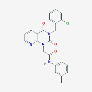 molecular formula C23H19ClN4O3 B6510304 2-{3-[(2-chlorophenyl)methyl]-2,4-dioxo-1H,2H,3H,4H-pyrido[2,3-d]pyrimidin-1-yl}-N-(3-methylphenyl)acetamide CAS No. 902964-76-5