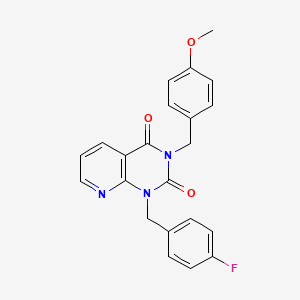 1-[(4-fluorophenyl)methyl]-3-[(4-methoxyphenyl)methyl]-1H,2H,3H,4H-pyrido[2,3-d]pyrimidine-2,4-dione