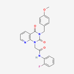 molecular formula C23H19FN4O4 B6510320 N-(2-fluorophenyl)-2-{3-[(4-methoxyphenyl)methyl]-2,4-dioxo-1H,2H,3H,4H-pyrido[2,3-d]pyrimidin-1-yl}acetamide CAS No. 902919-40-8