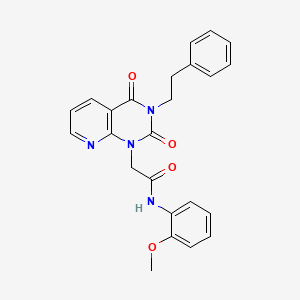 2-[2,4-dioxo-3-(2-phenylethyl)-1H,2H,3H,4H-pyrido[2,3-d]pyrimidin-1-yl]-N-(2-methoxyphenyl)acetamide