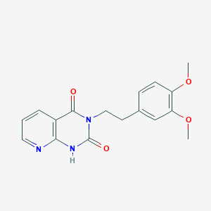 molecular formula C17H17N3O4 B6510335 3-[2-(3,4-dimethoxyphenyl)ethyl]-1H,2H,3H,4H-pyrido[2,3-d]pyrimidine-2,4-dione CAS No. 902920-35-8